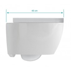 Moon wc suspendat, Clean Flush, proiectie scurta 46cm